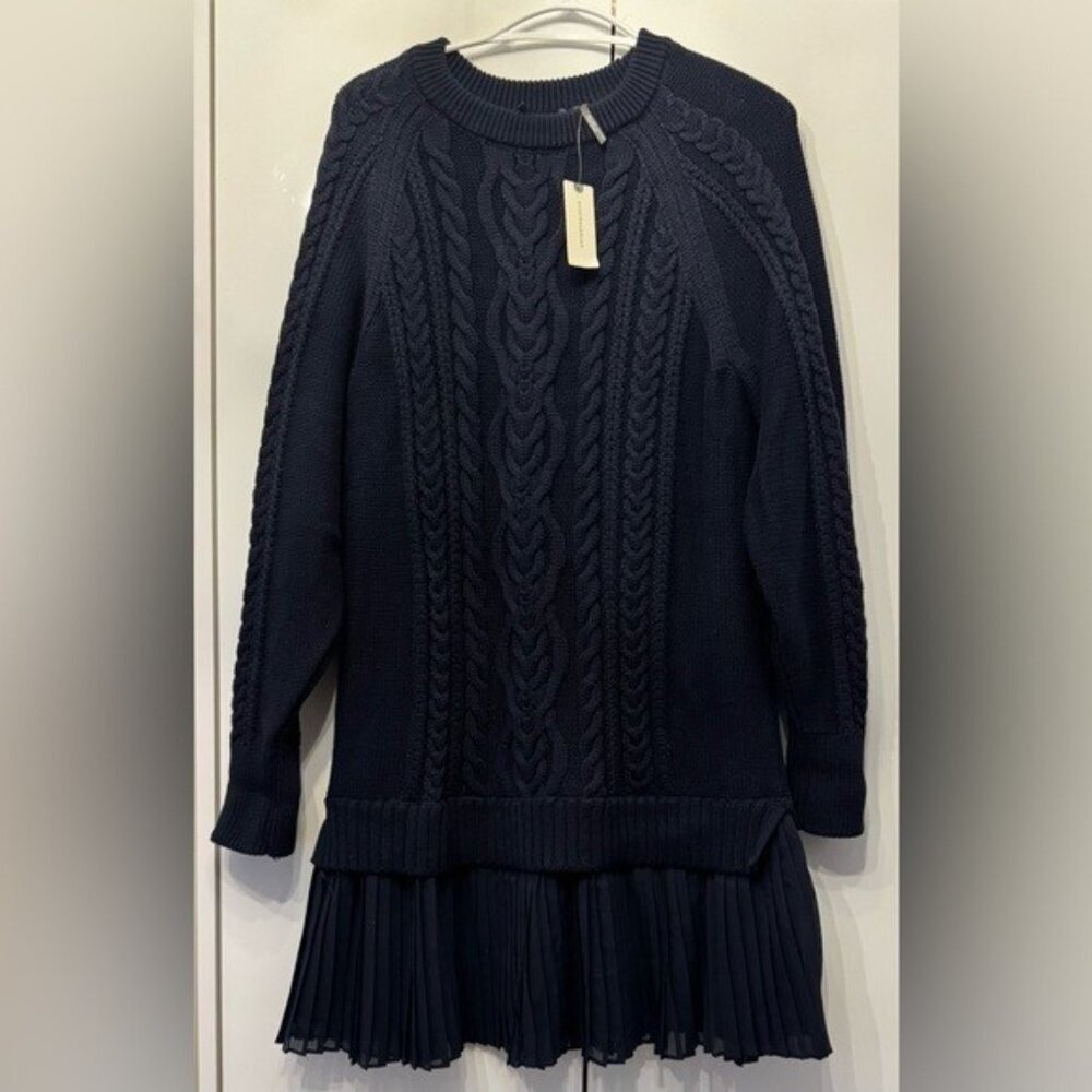NWT Size 1X- Anthro The Delphine Cotton Sweater Twofer Mini Dress (NWT US$ 158) - Picture 10 of 16